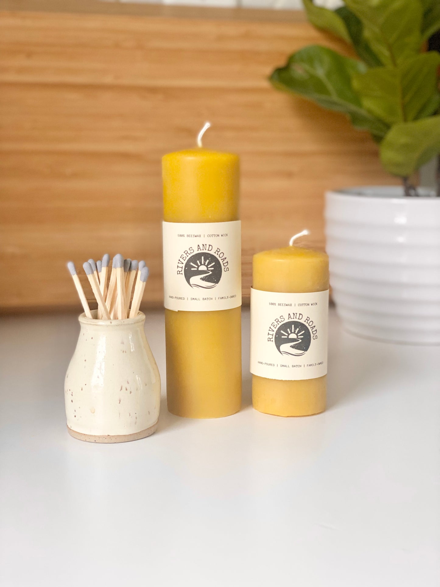 2β x 4β Beeswax Pillar Candle
