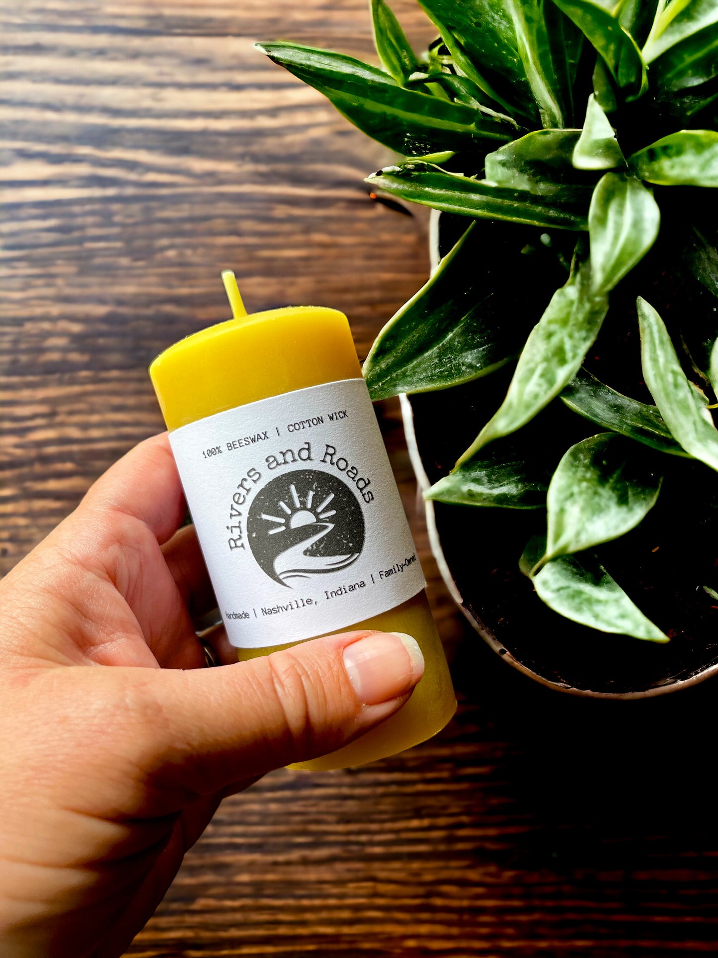 2β x 4β Beeswax Pillar Candle
