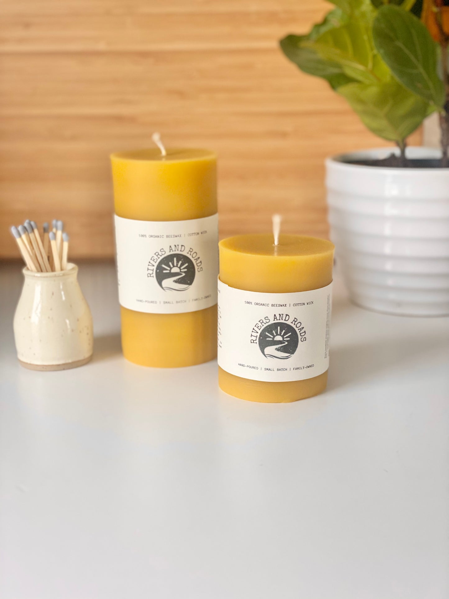 3ā x 6ā Pillar Beeswax Candle (Large)