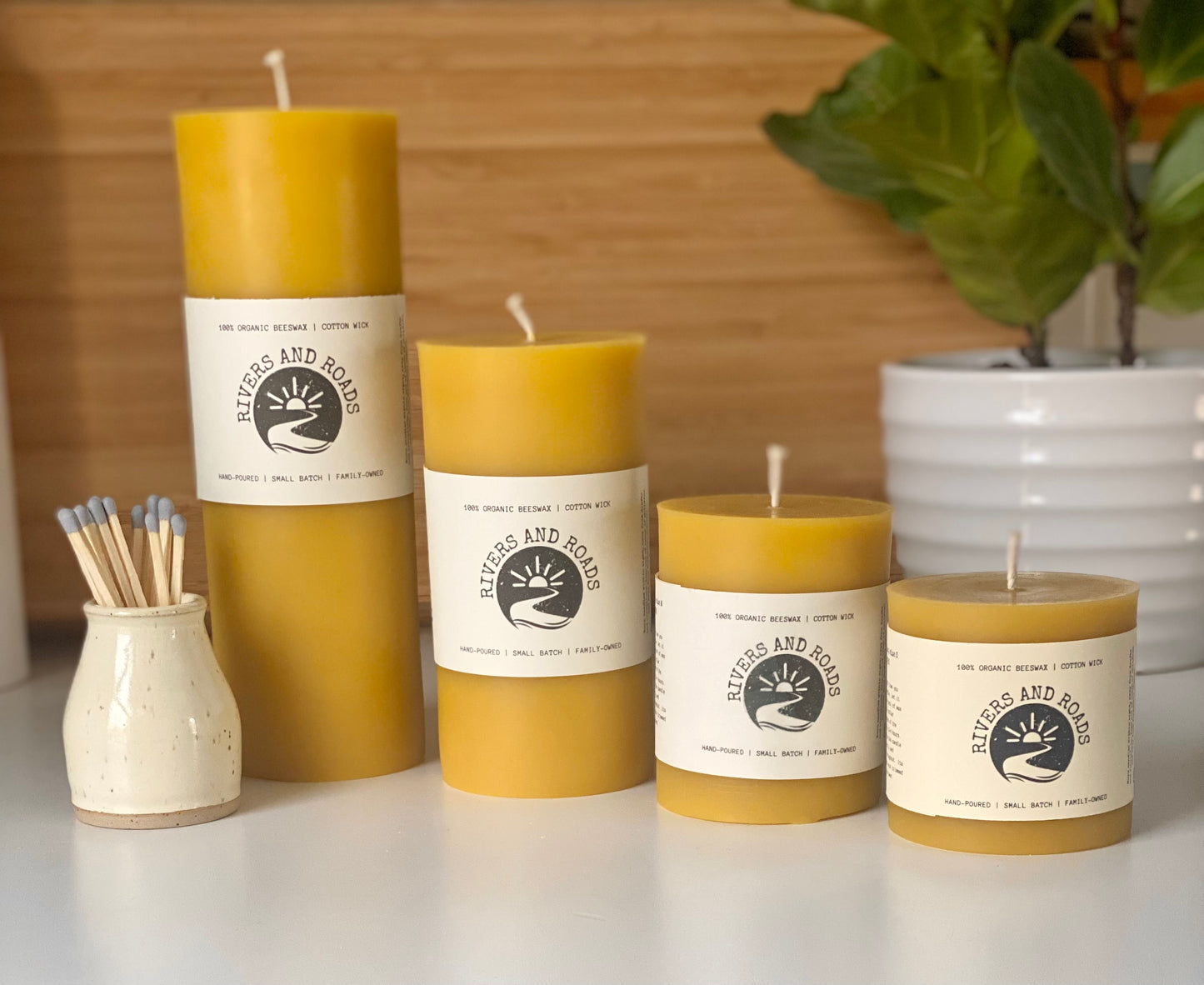 3ā x 6ā Pillar Beeswax Candle (Large)