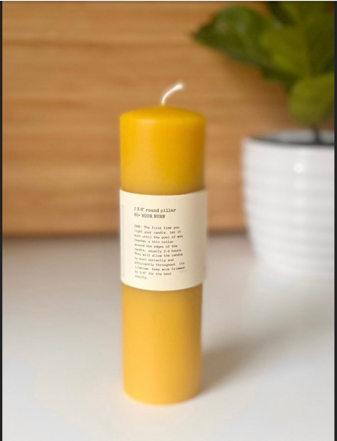 2ā x 6ā Beeswax Candle