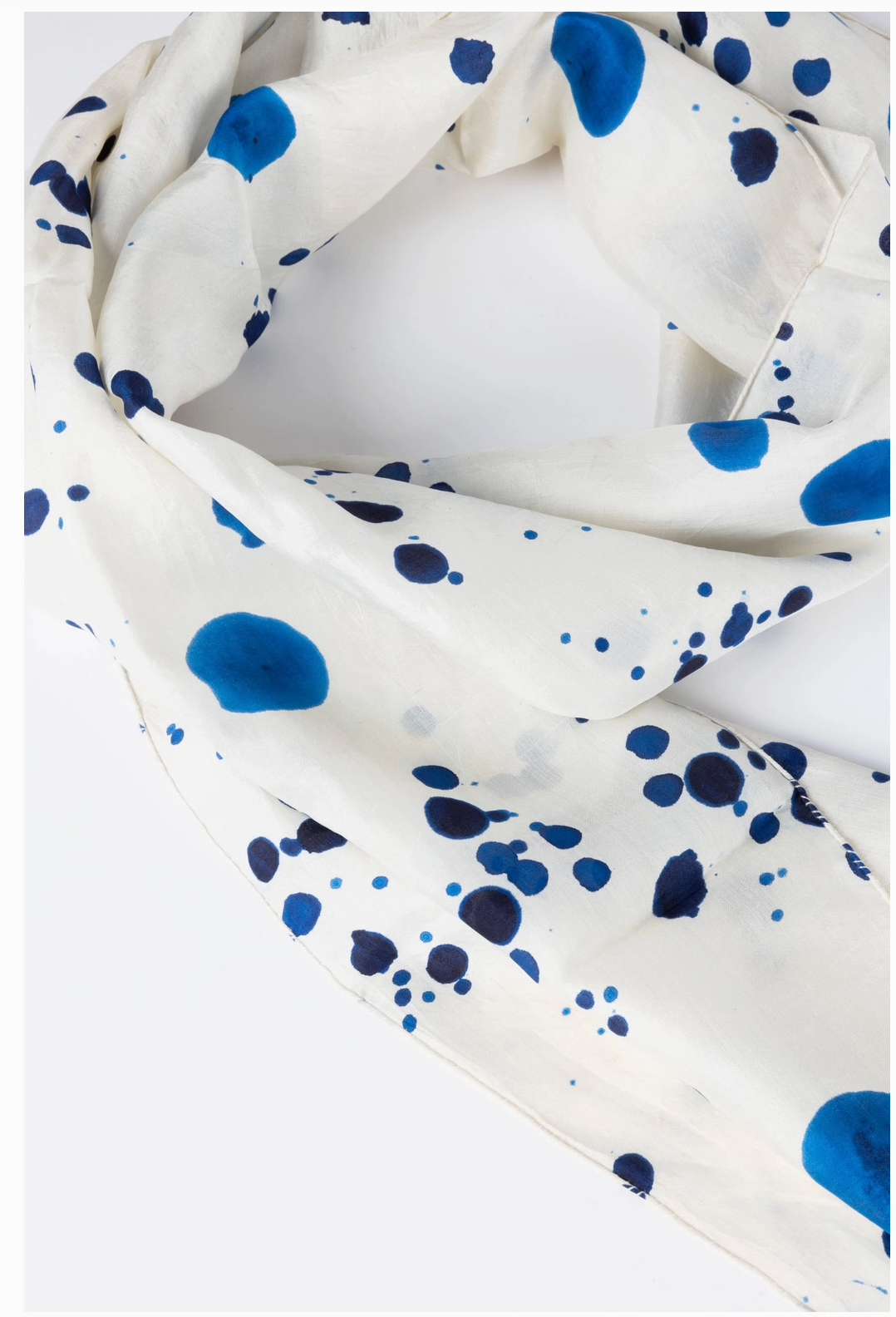 Ink splatters silk scarf