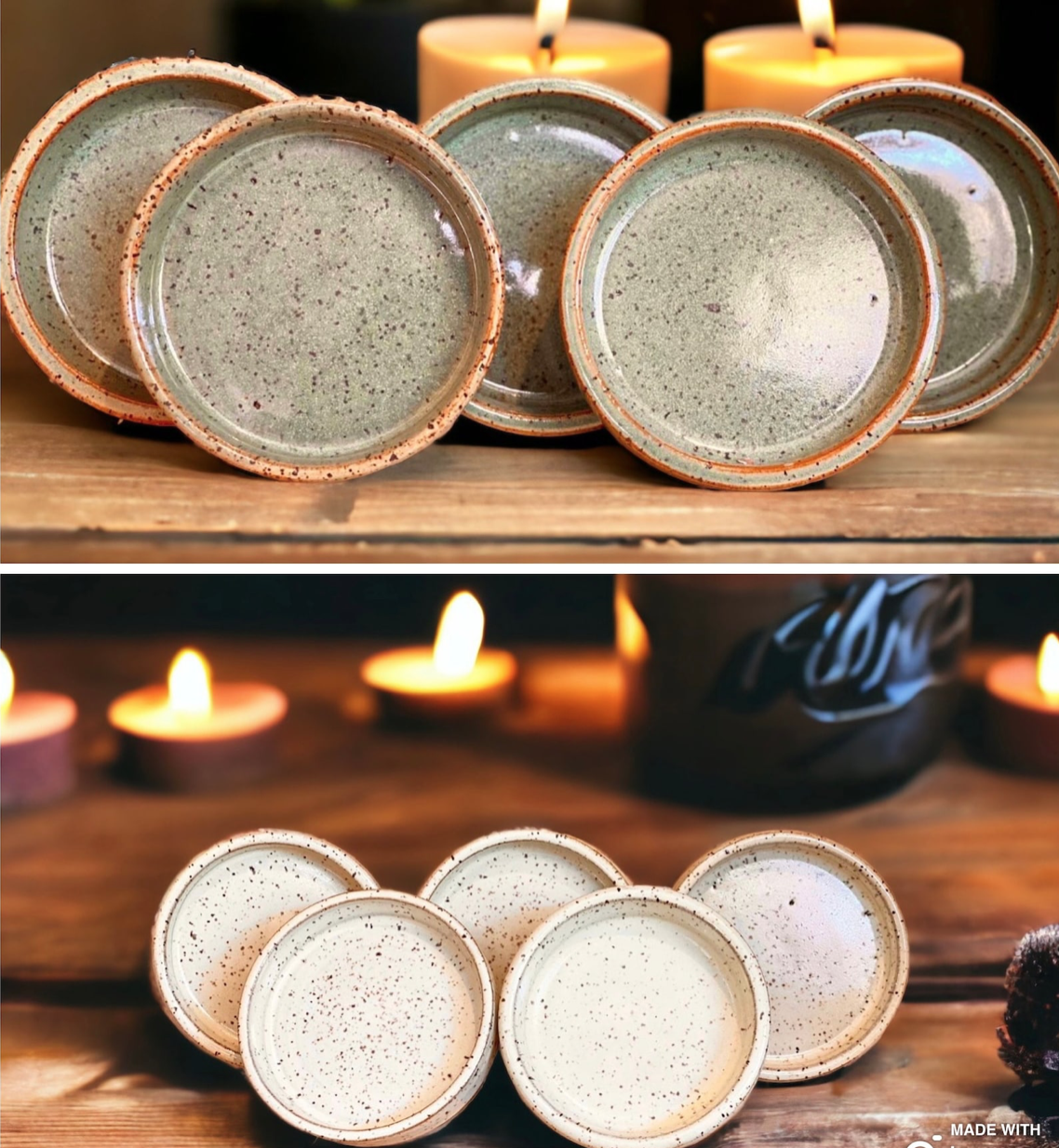 Stoneware Pillar Plate