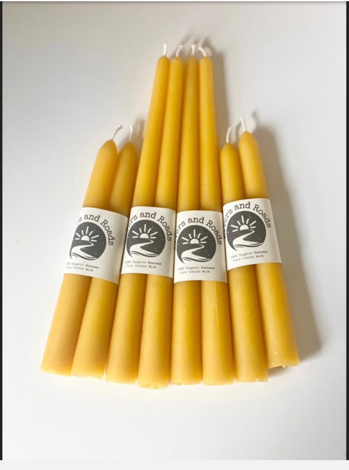 7” Beeswax Taper Candles