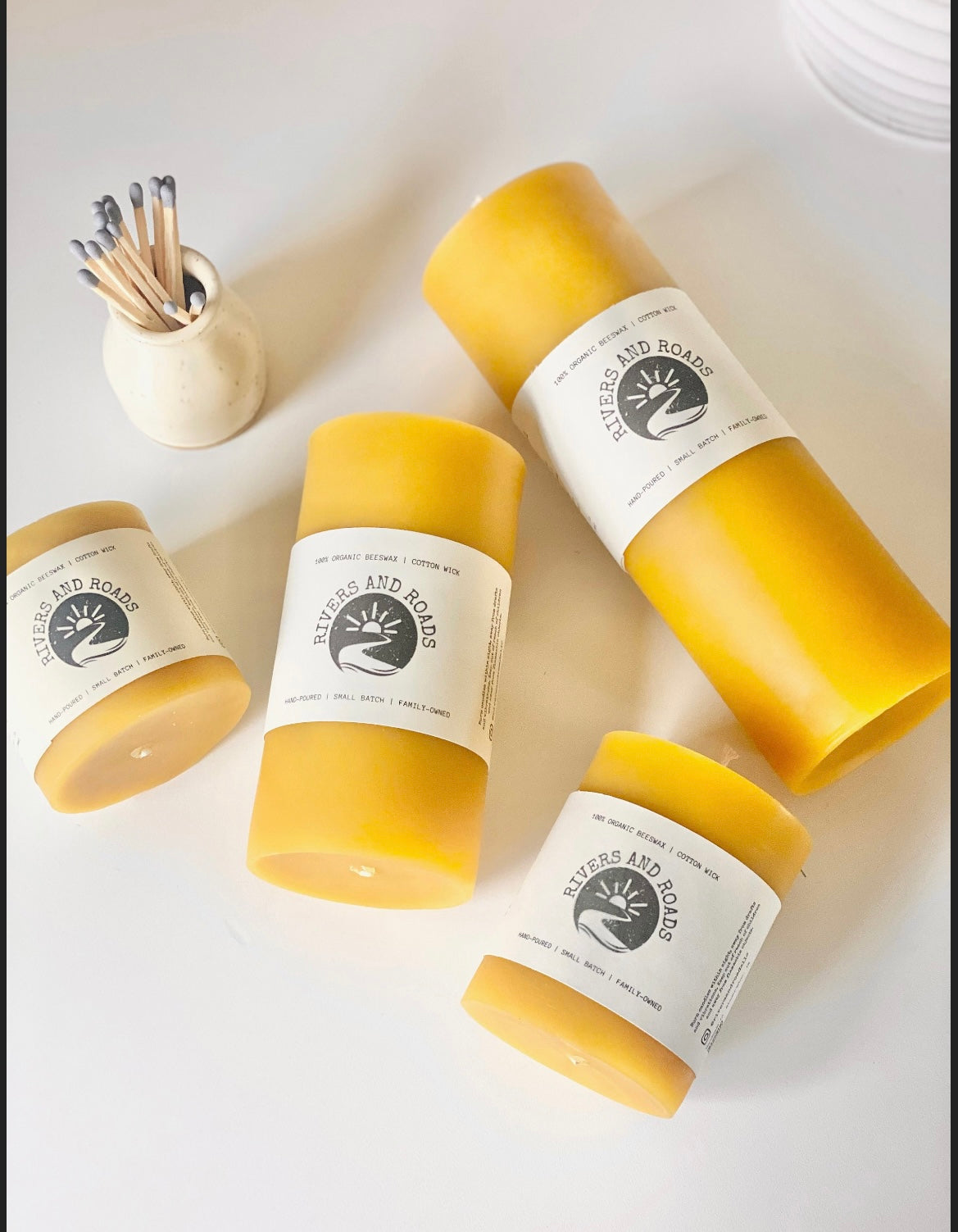 3” x 6” Pillar Beeswax Candle (Large)