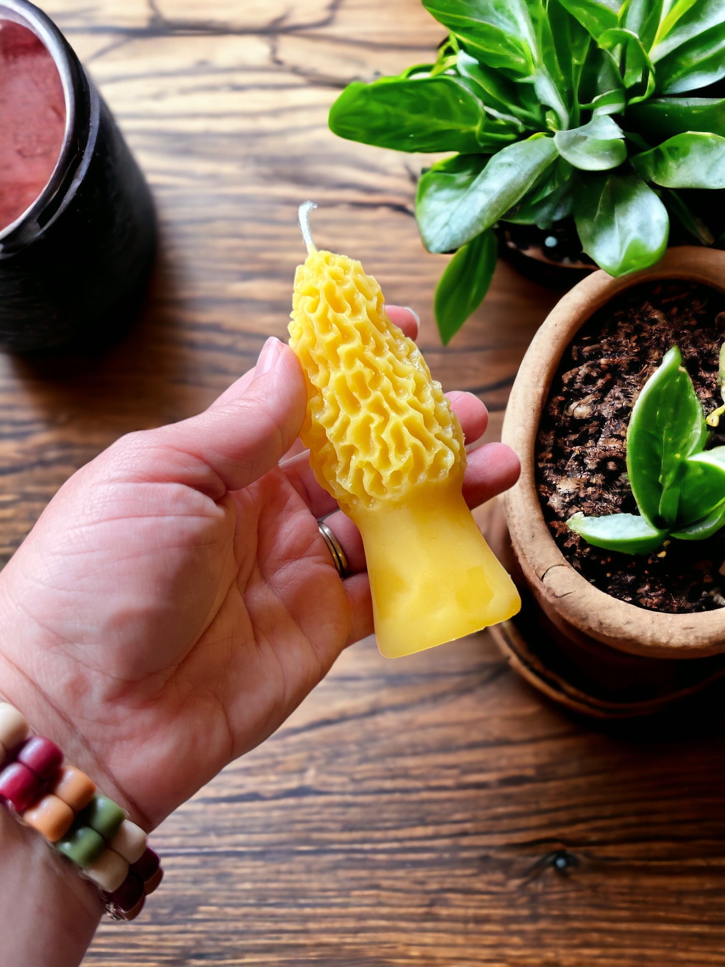 Morel, Large, Beeswax Candle