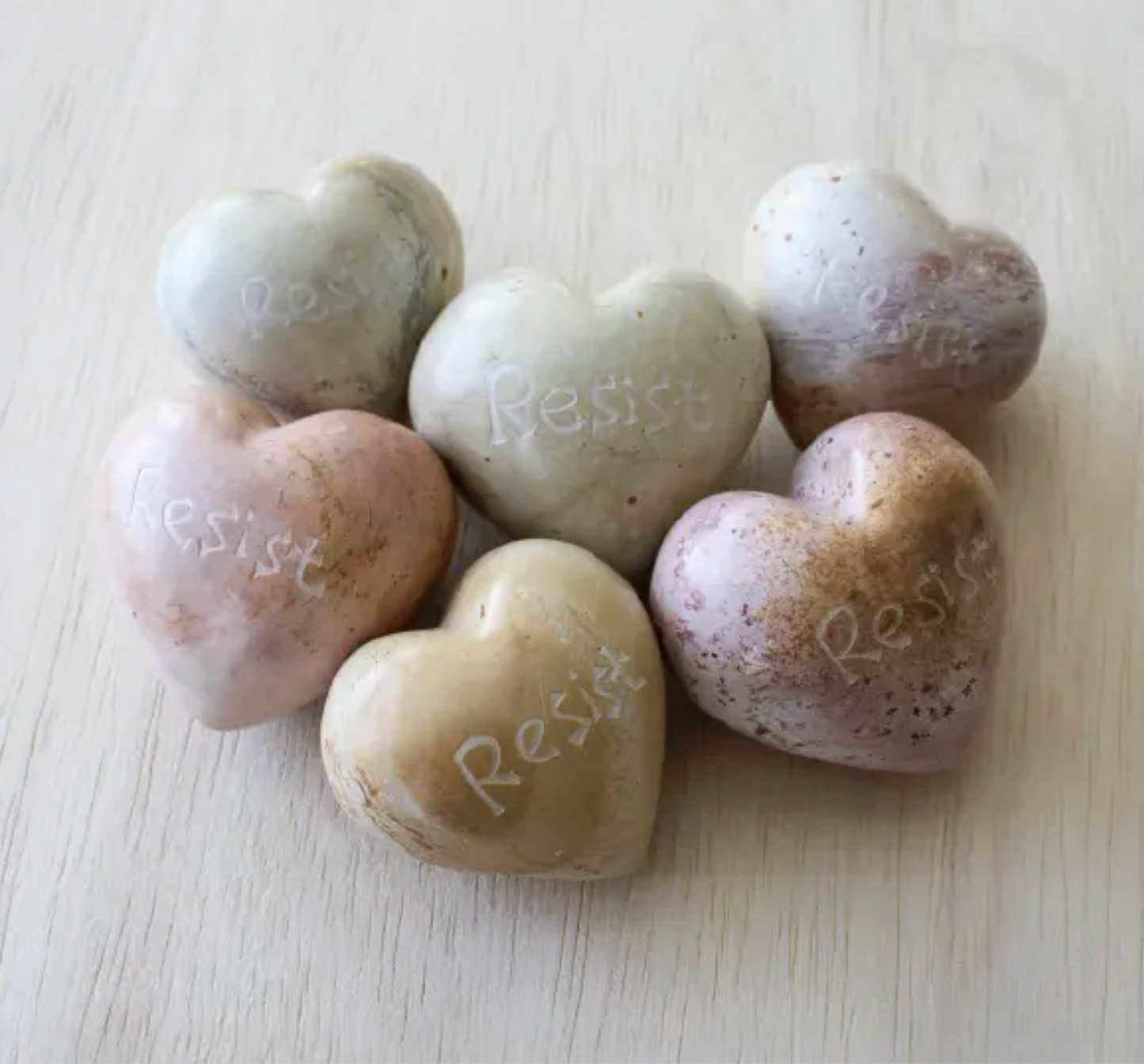Resist Soapstone Heart