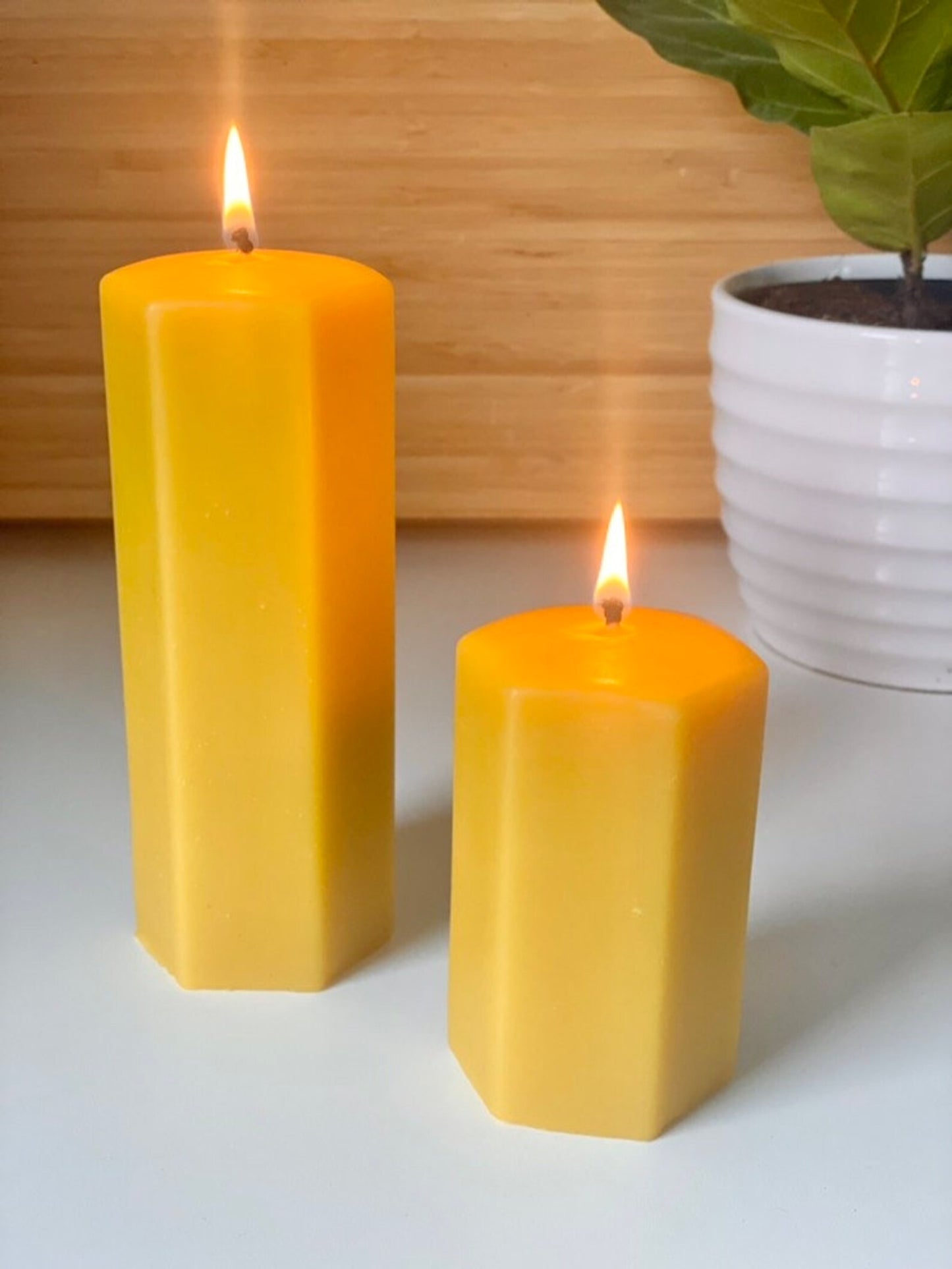 Hexagon Beeswax Candles